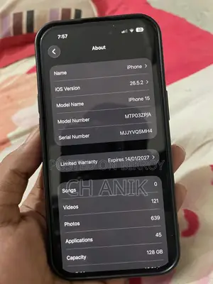 অ্যাপল আইফোন ১৫ ১২৮ জিবি কালো