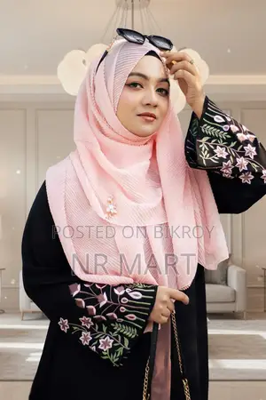 Premium Sunflower Burqa | Imported Dubai Cherry Fabric | Full Set