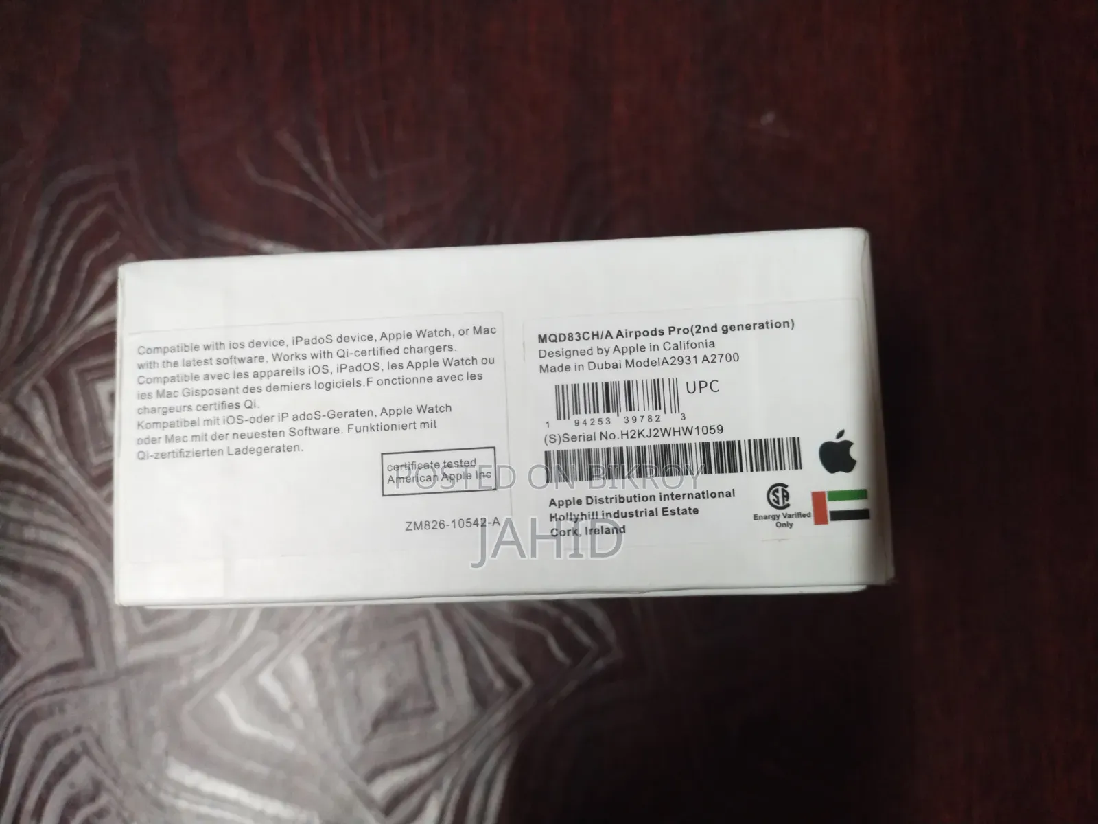 Airpods Pro 2 ( With Box Cable and 6 Piece Cap)