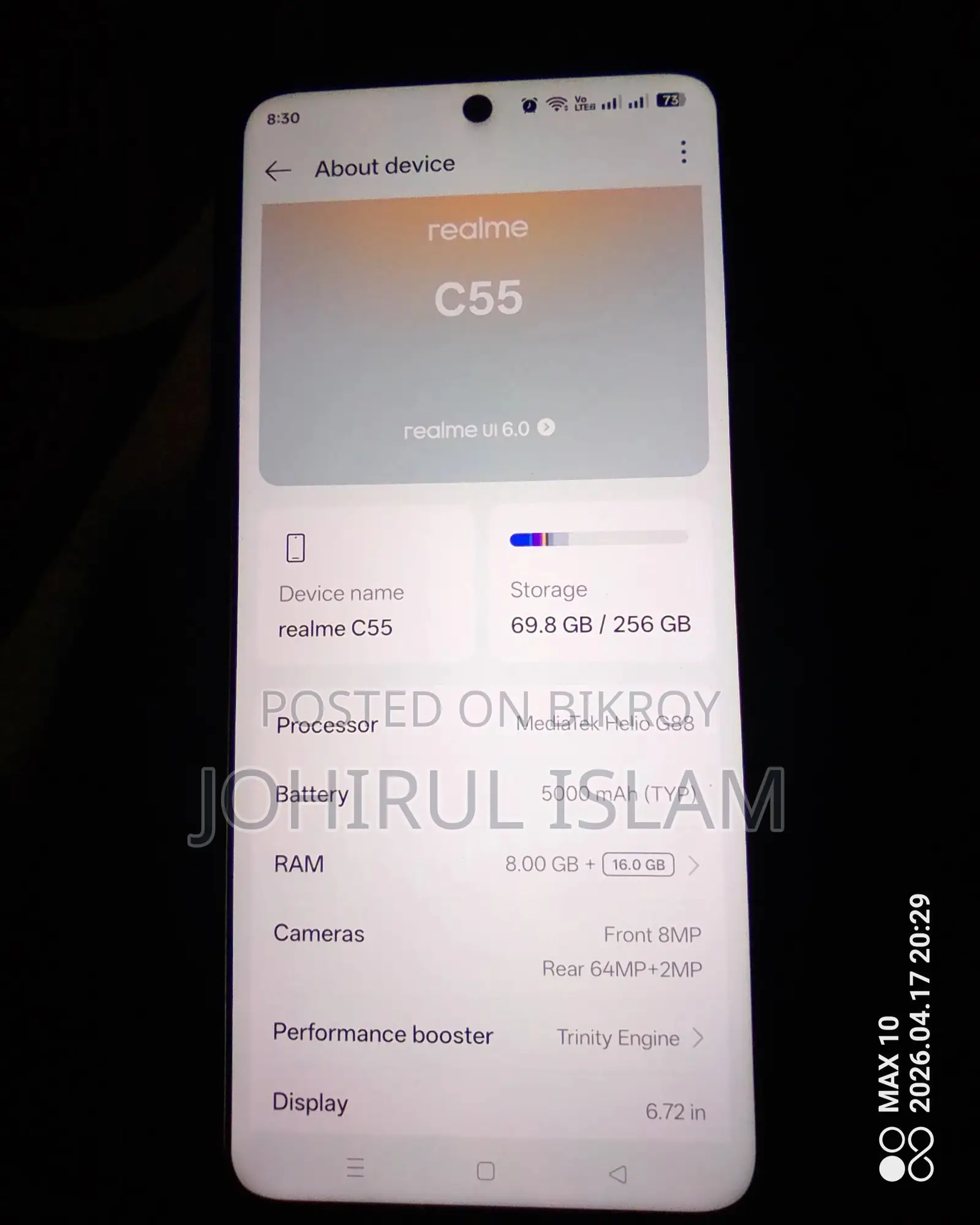 Realme C55 256 GB Black
