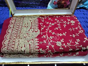 পার্টি শাড়ি – চেরি রেড