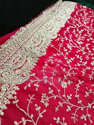 Weightless Georgette Real Stone Work Saree – Cherry Red