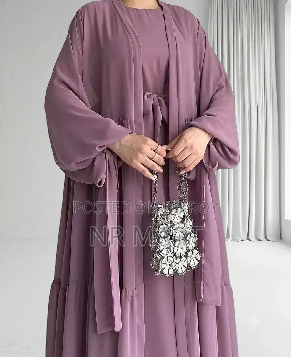 Premium Takbir Burqa (With Hijab) | Dubai Cherry Fabric | Full Set