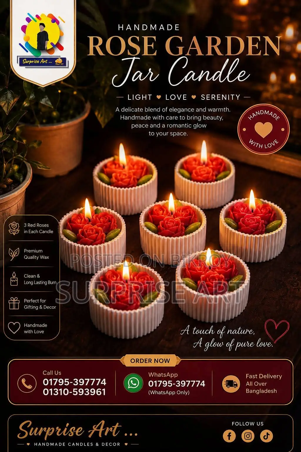 Rose Garden Jar Candle