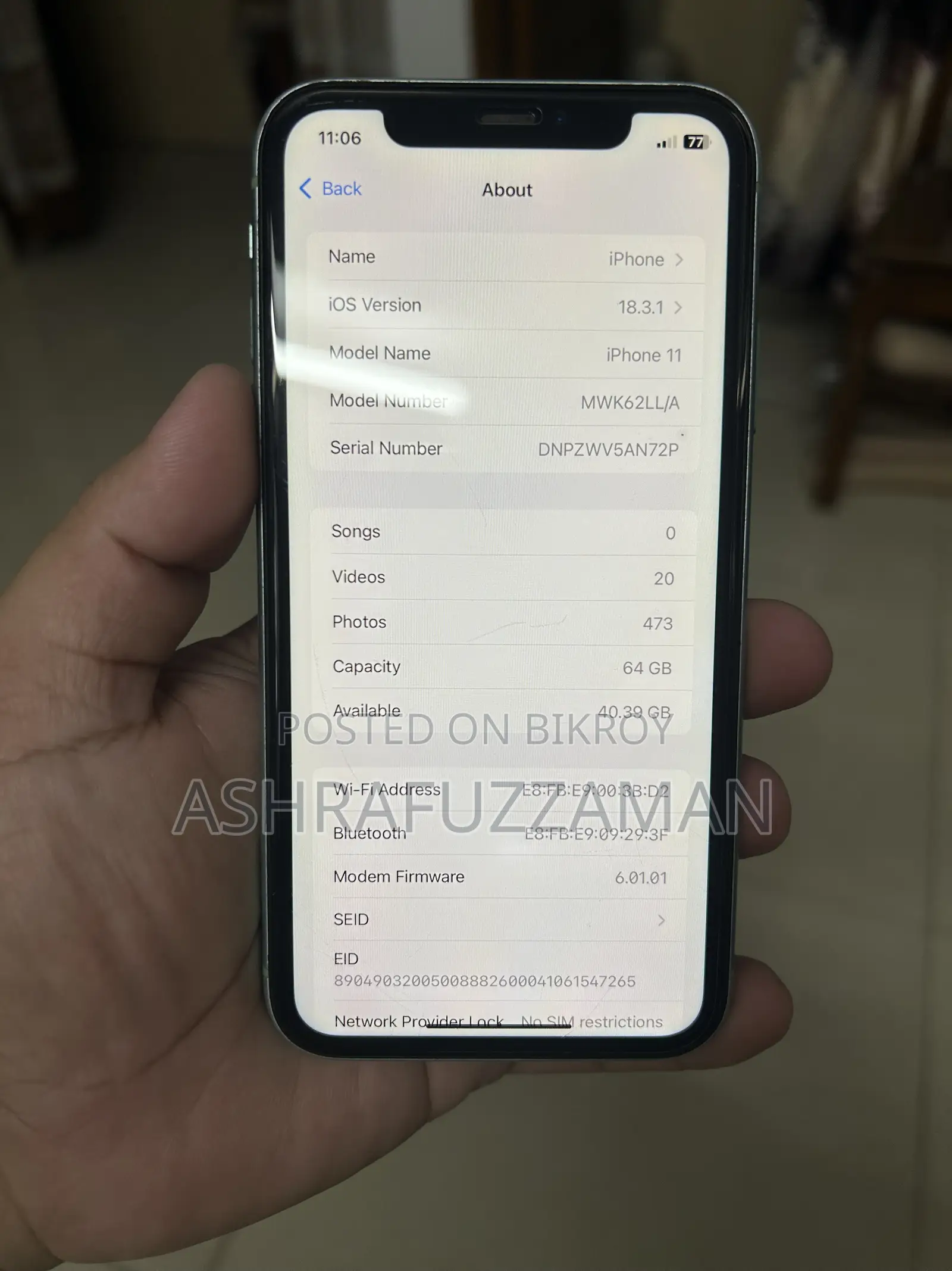 Apple iPhone 11 64 GB Purple