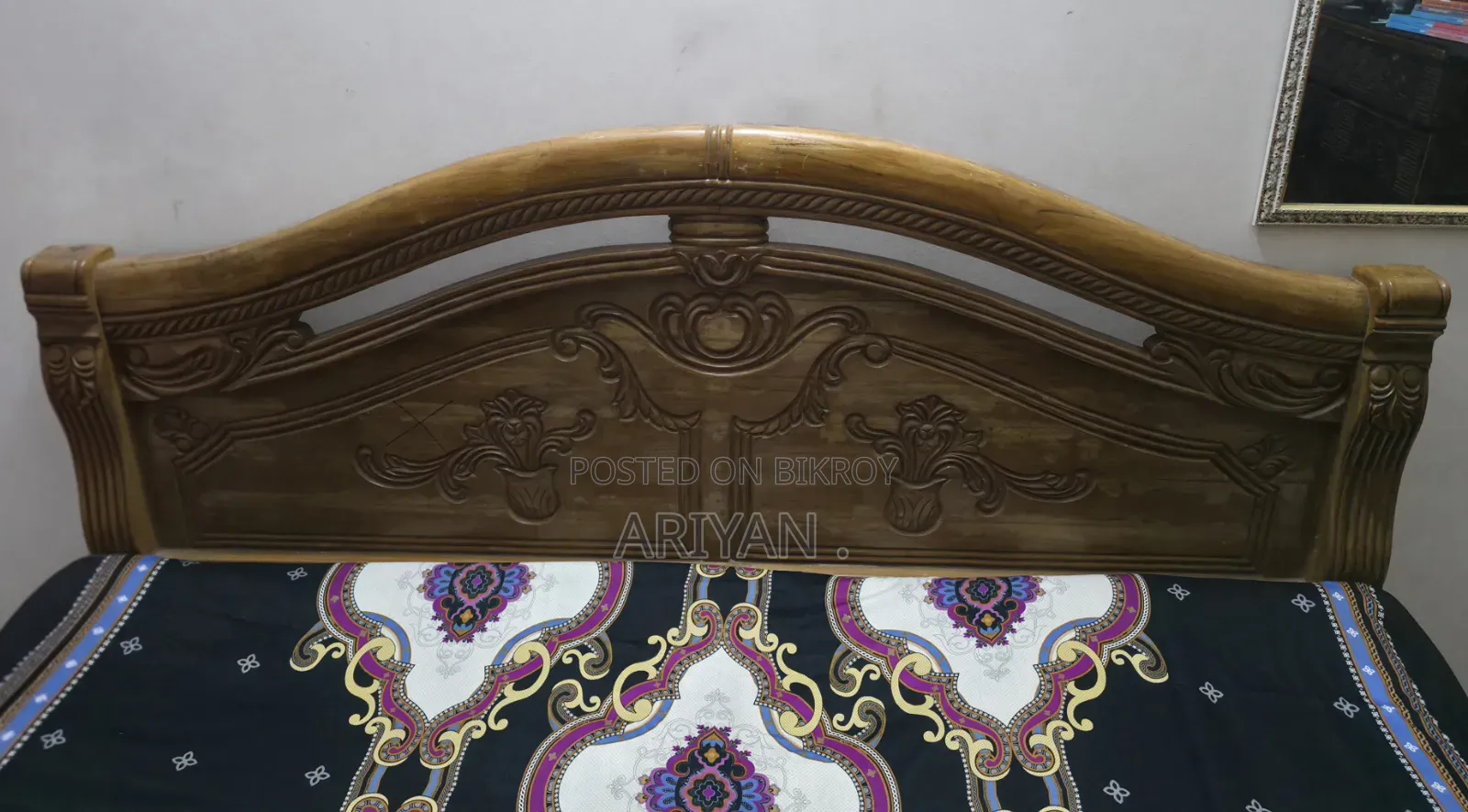 সেগুন কাঠের সুপার কিং সাইজ বিছানা