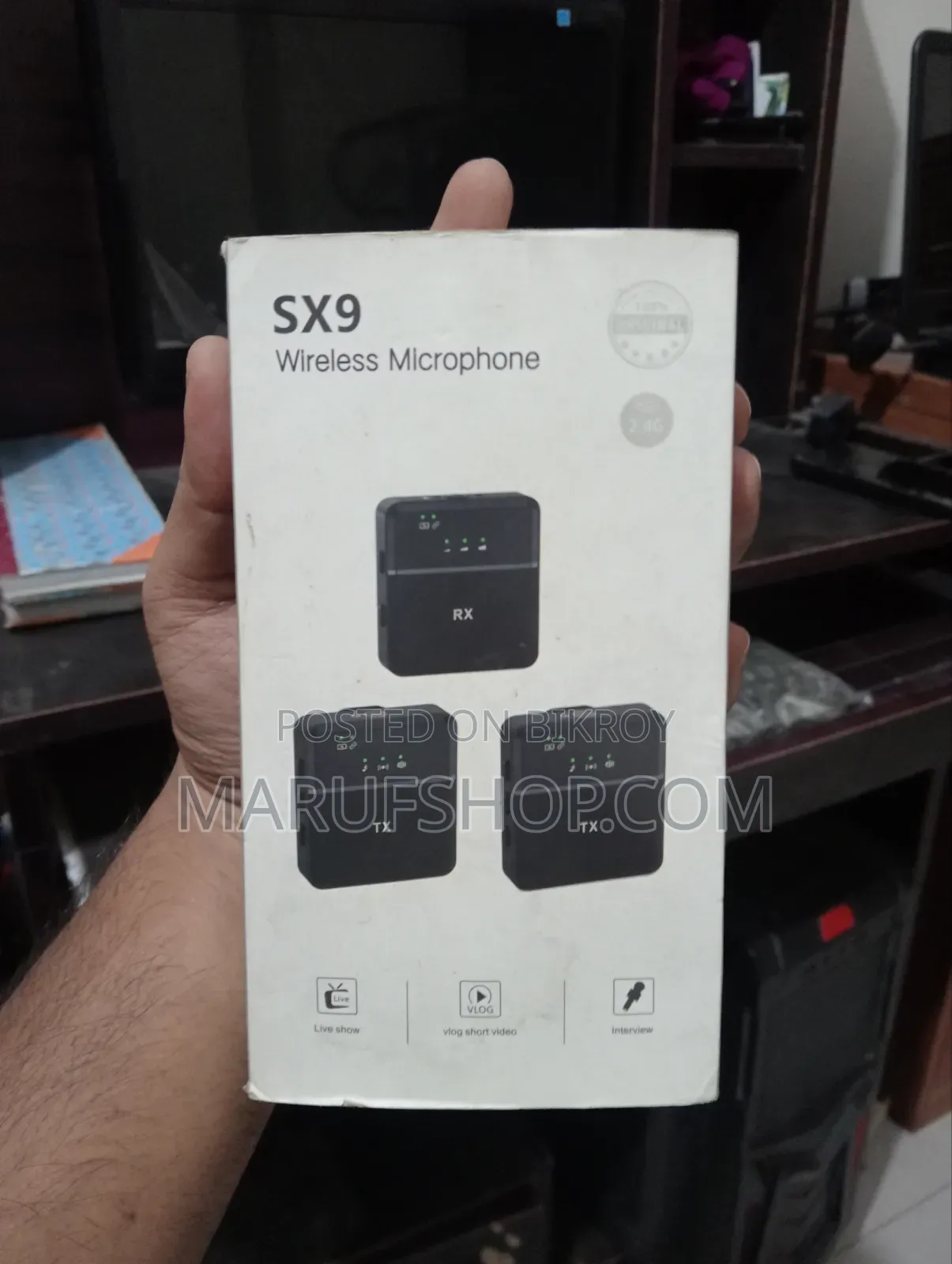 SX9 Wireless Dual Microphone for Computer & MOBILE