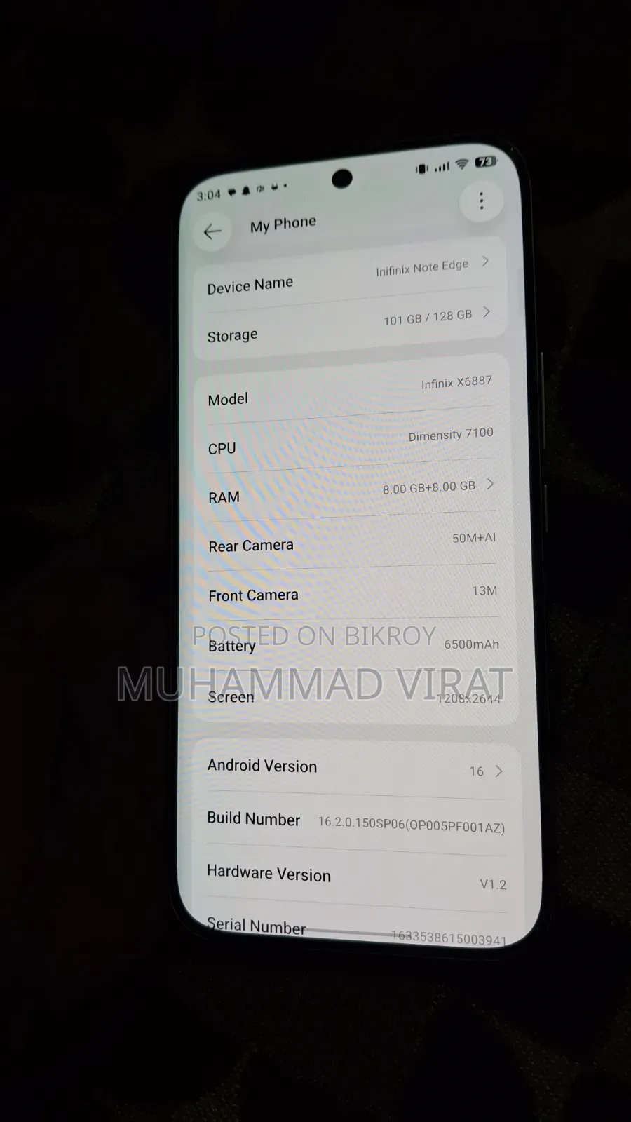 New Infinix Note Edge 128 GB