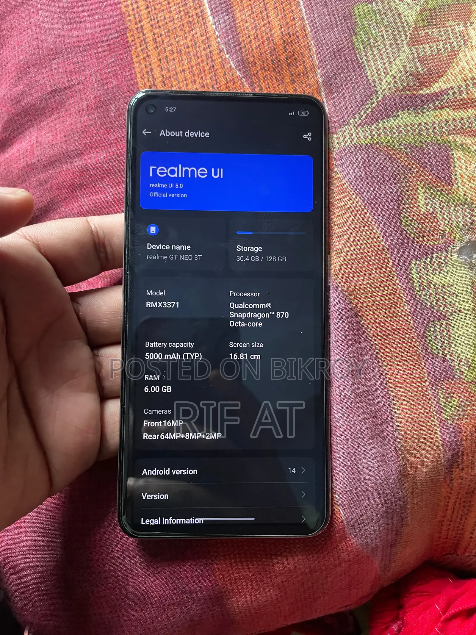 Realme GT Neo 3T 128 GB White
