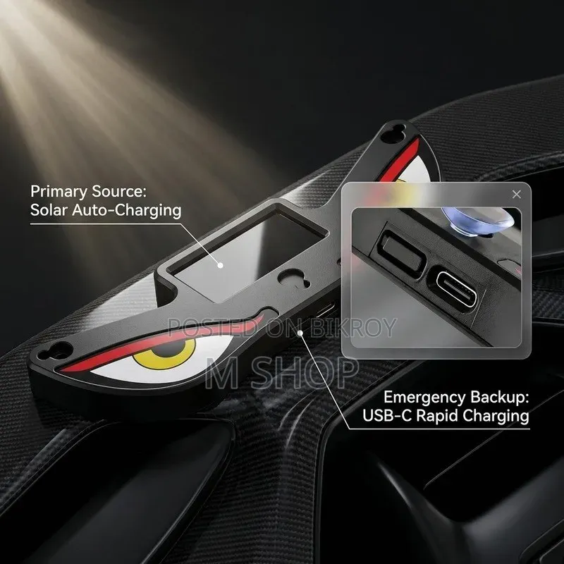 Solar Devil Eyes LED Car & Bike Window Light