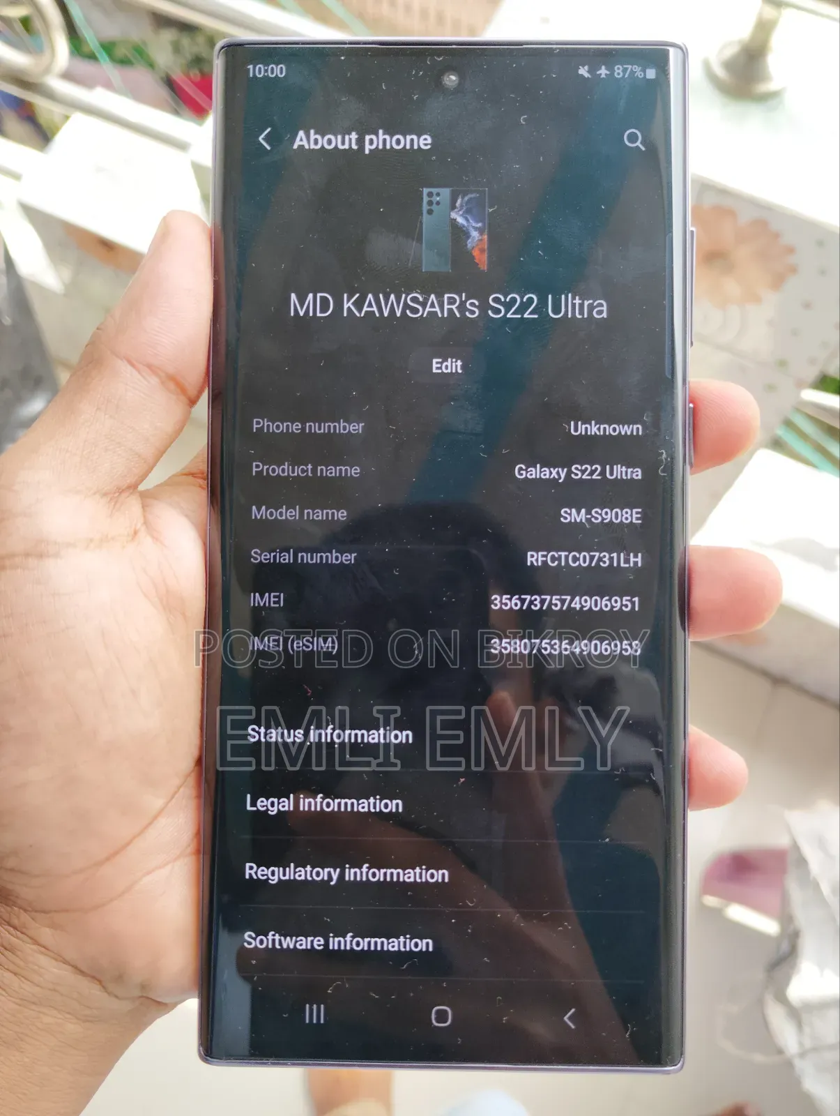 Samsung Galaxy S22 Ultra 256 GB Black
