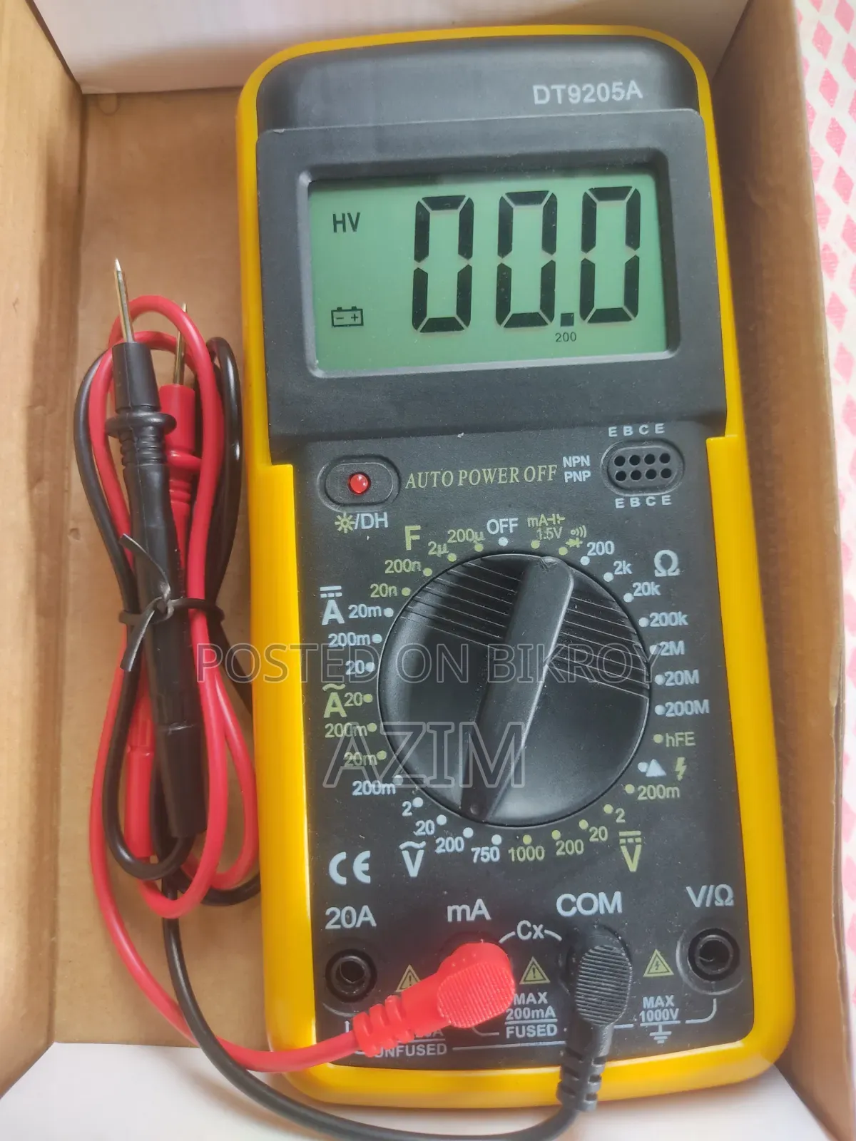 Digital Multimeter Dt9205a