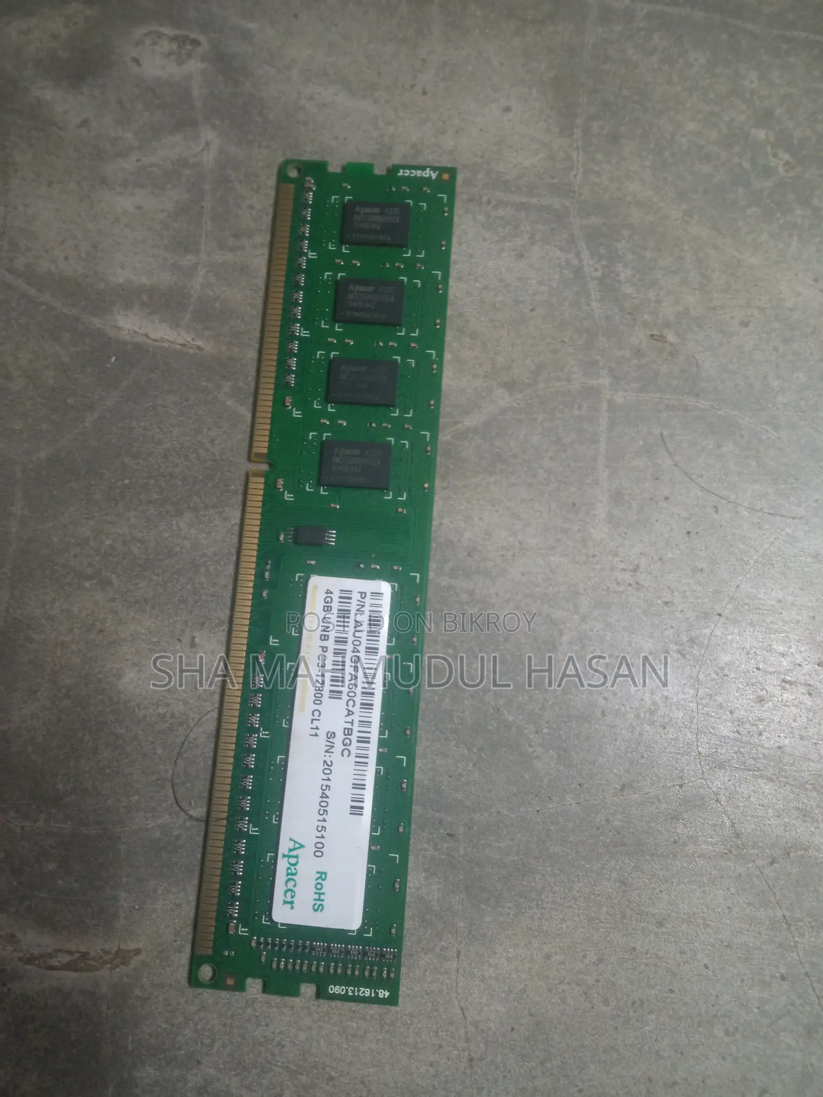 4GB RAM DDR3 1600 MHz