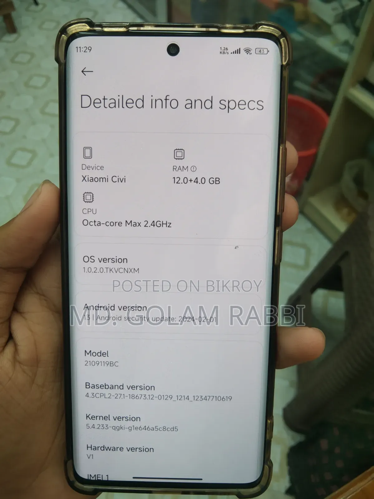 Xiaomi Civi 1S 256 GB Pink
