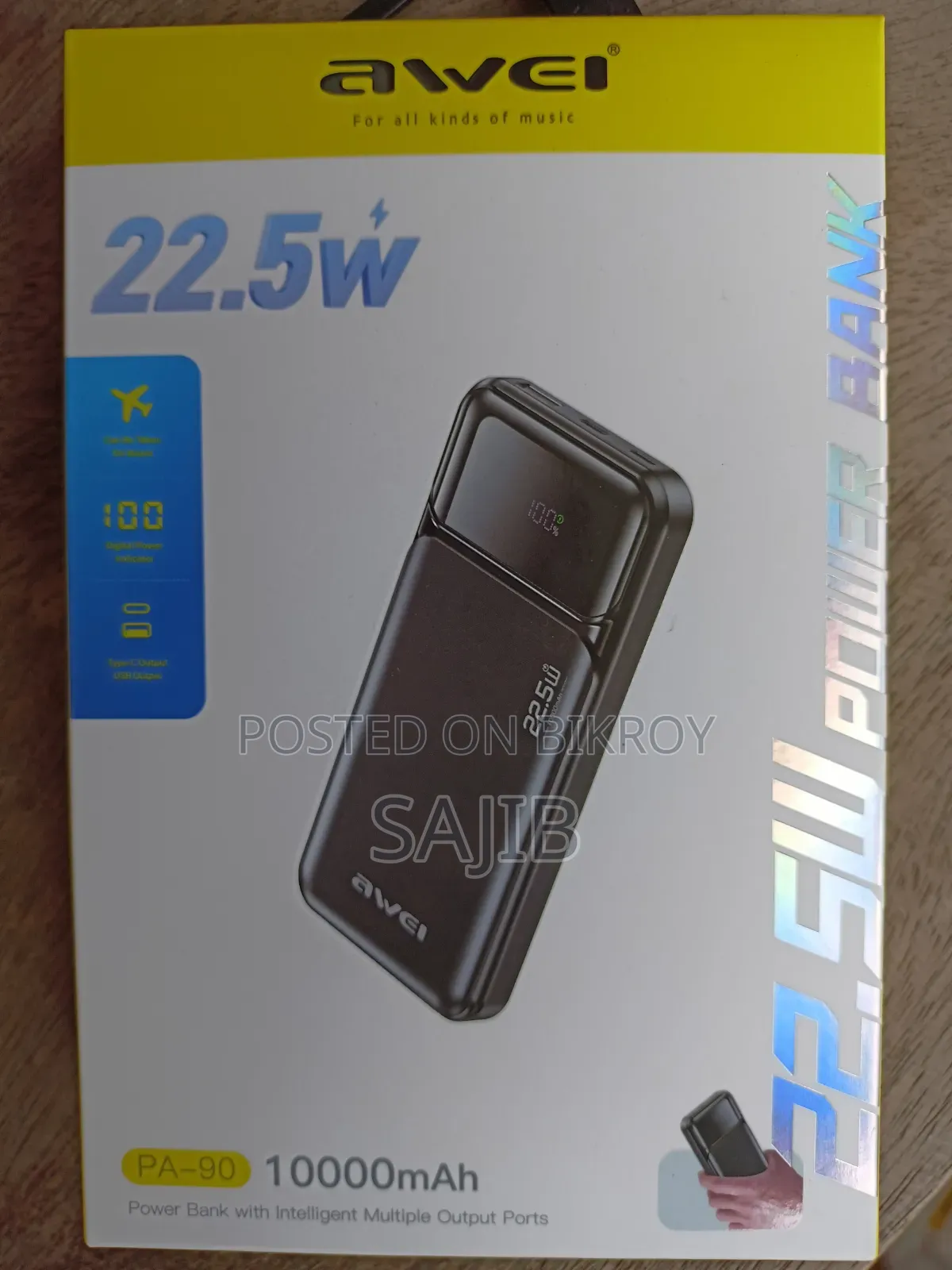 Awei Power 22.0W Fast Charging Power Bank