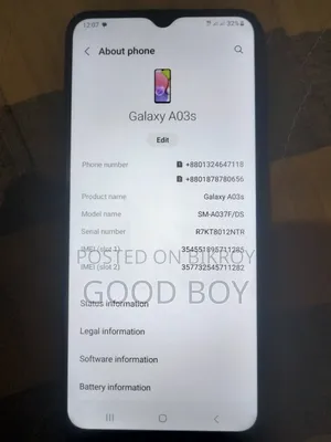 Samsung Galaxy A03s 64 GB Black