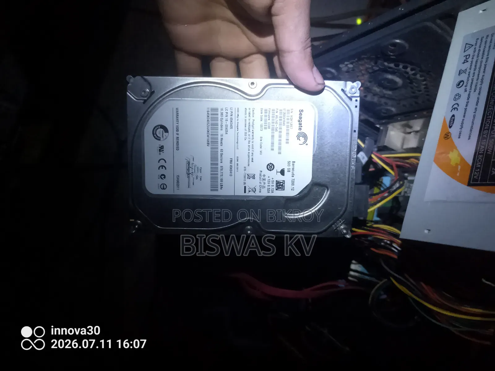 Seagate Barracuda 500GB 7200RPM SATA Desktop Hard Drive