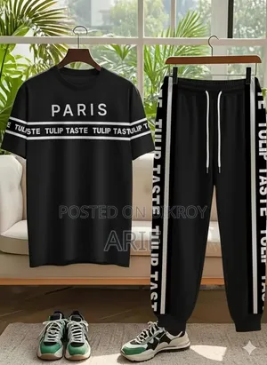 Drop Shoulder Mash T-Shirt and Trouser Combo
