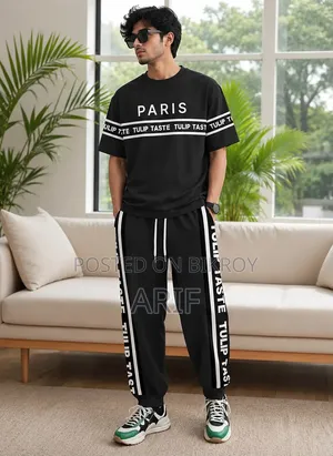 Drop Shoulder Mash T-Shirt and Trouser Combo