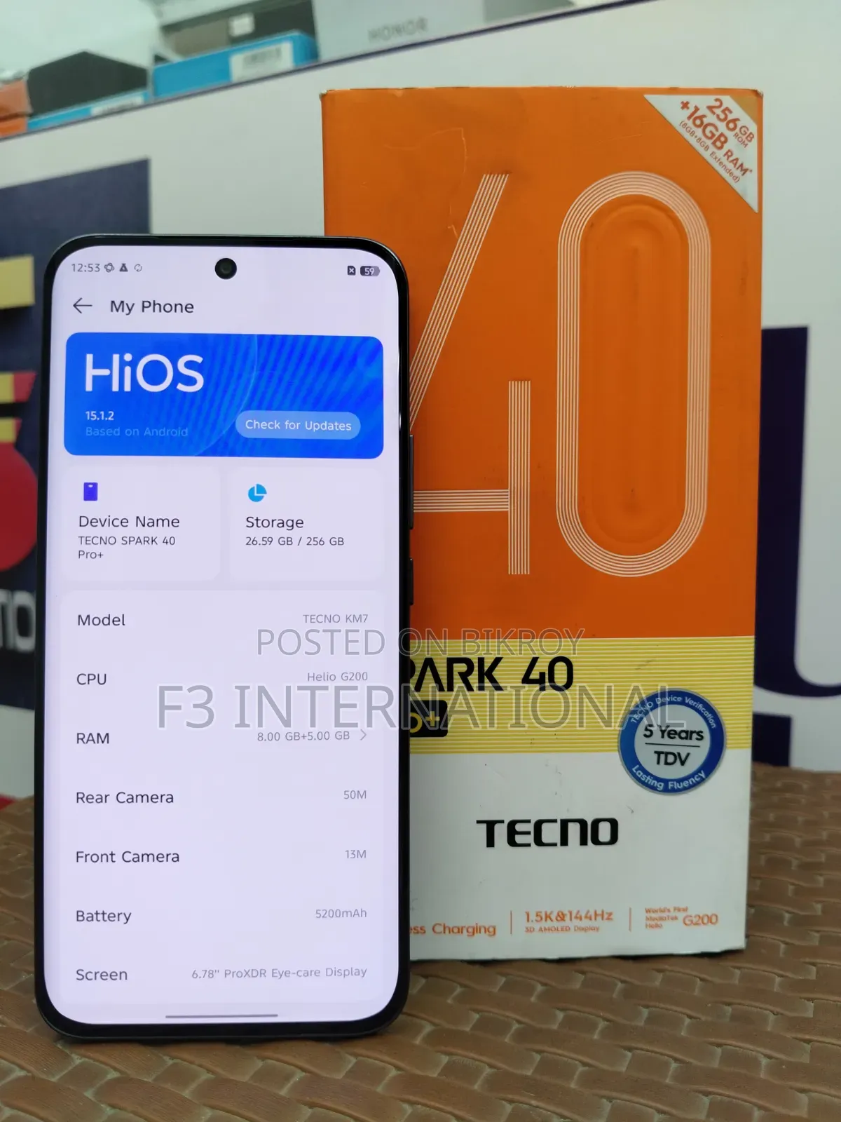 Tecno Spark 40 Pro+ 256 GB White