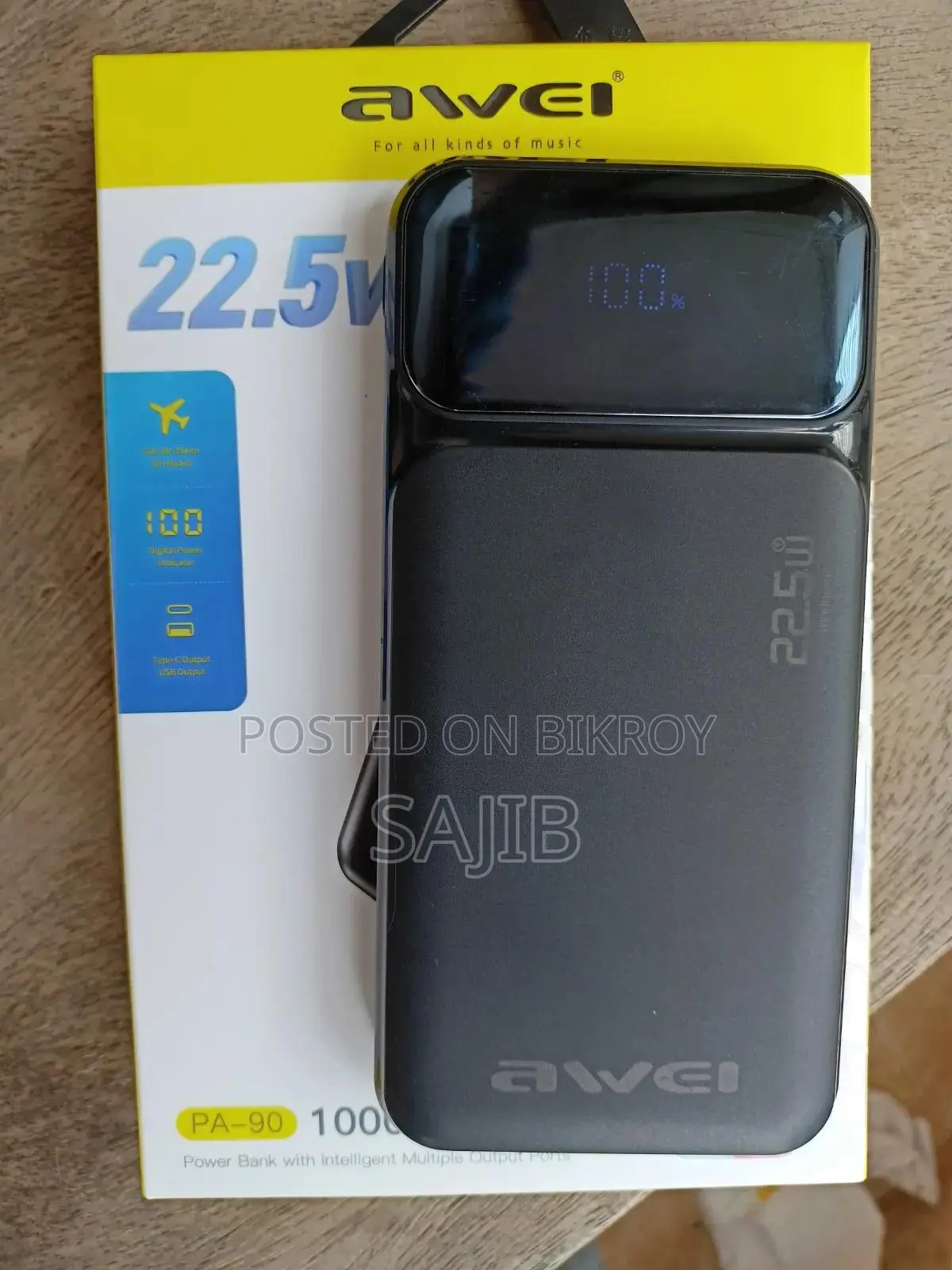 Awei Power 22.0W Fast Charging Power Bank