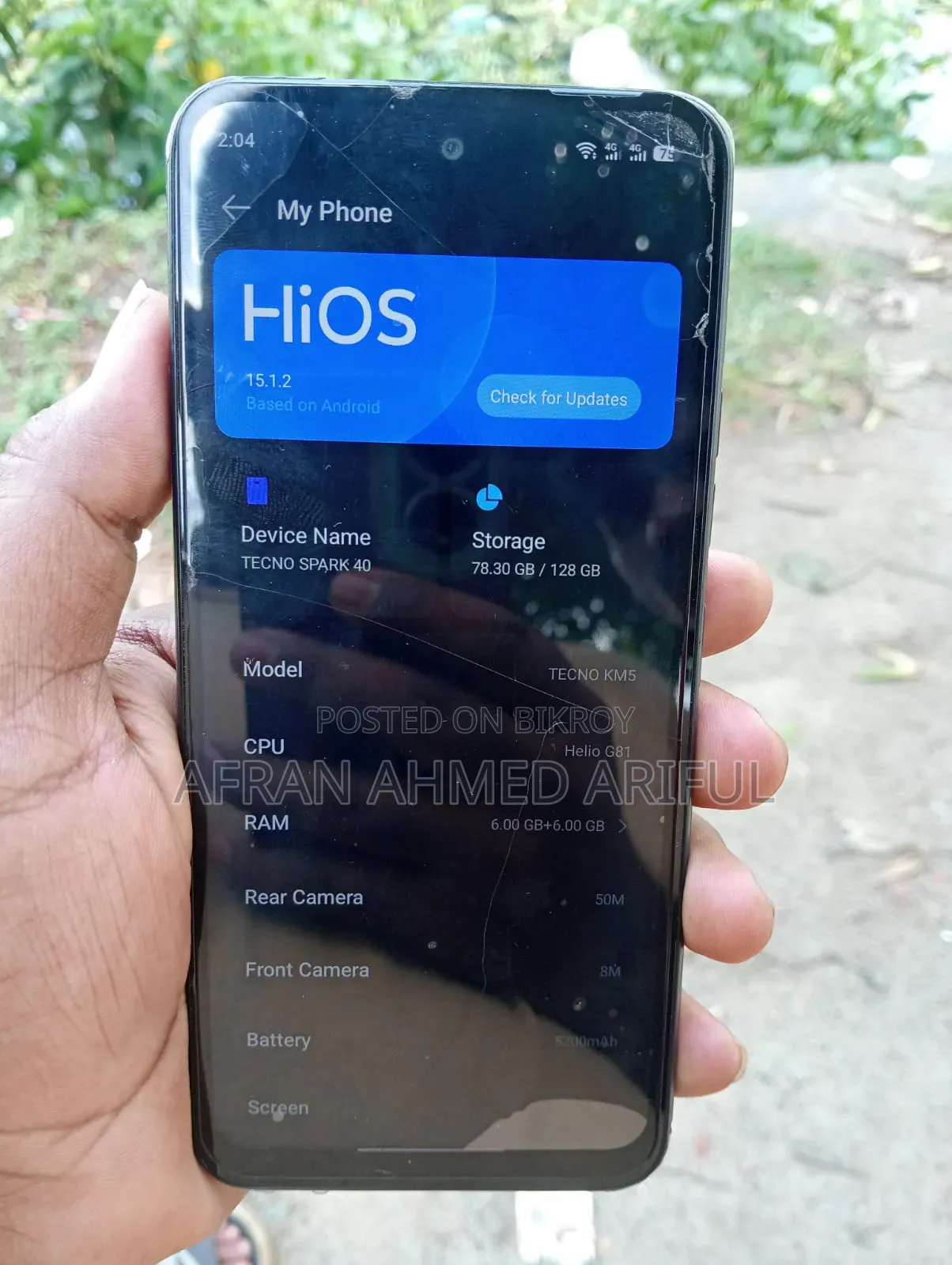 Tecno Spark 40 128 GB Black