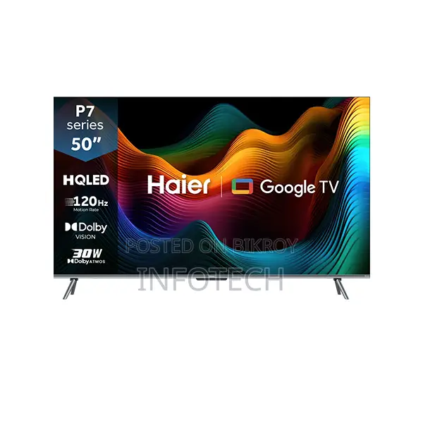 Haier H50P7UX ৫০ ইঞ্চি HQLED UHD গুগল টিভি (অফিসিয়াল ওয়ারেন্টি)