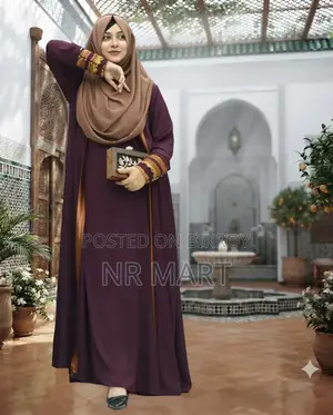 Premium Afrin Burqa | Full Dubai Cherry Fabric | Full Set
