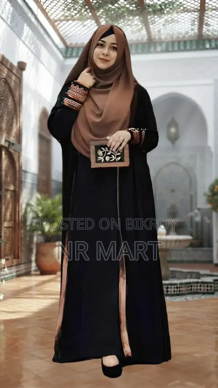 Premium Afrin Burqa | Full Dubai Cherry Fabric | Full Set