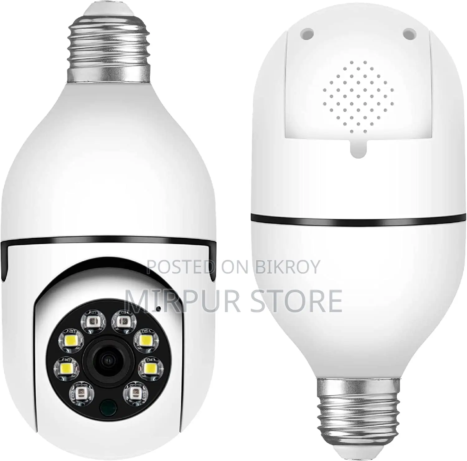 Double Lens PTZ Bulb Wi-Fi IP Camera