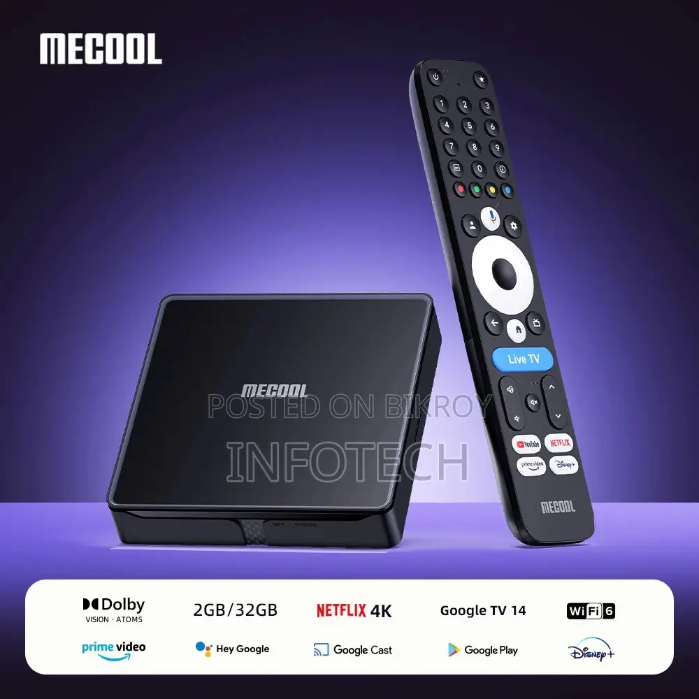 MECOOL MEon1 TV Box Android 14 Google TV Netflix Certified 2/32 GB