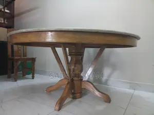 মার্বেল রাউন্ড ডাইনিং টেবিল ও চেয়ার