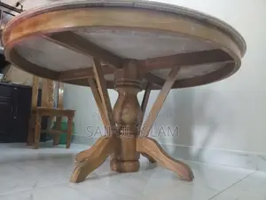 মার্বেল রাউন্ড ডাইনিং টেবিল ও চেয়ার