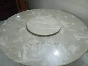 মার্বেল রাউন্ড ডাইনিং টেবিল ও চেয়ার
