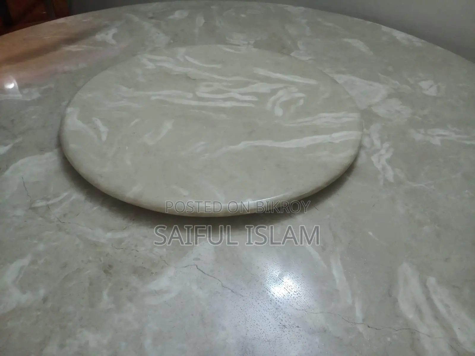 মার্বেল রাউন্ড ডাইনিং টেবিল ও চেয়ার