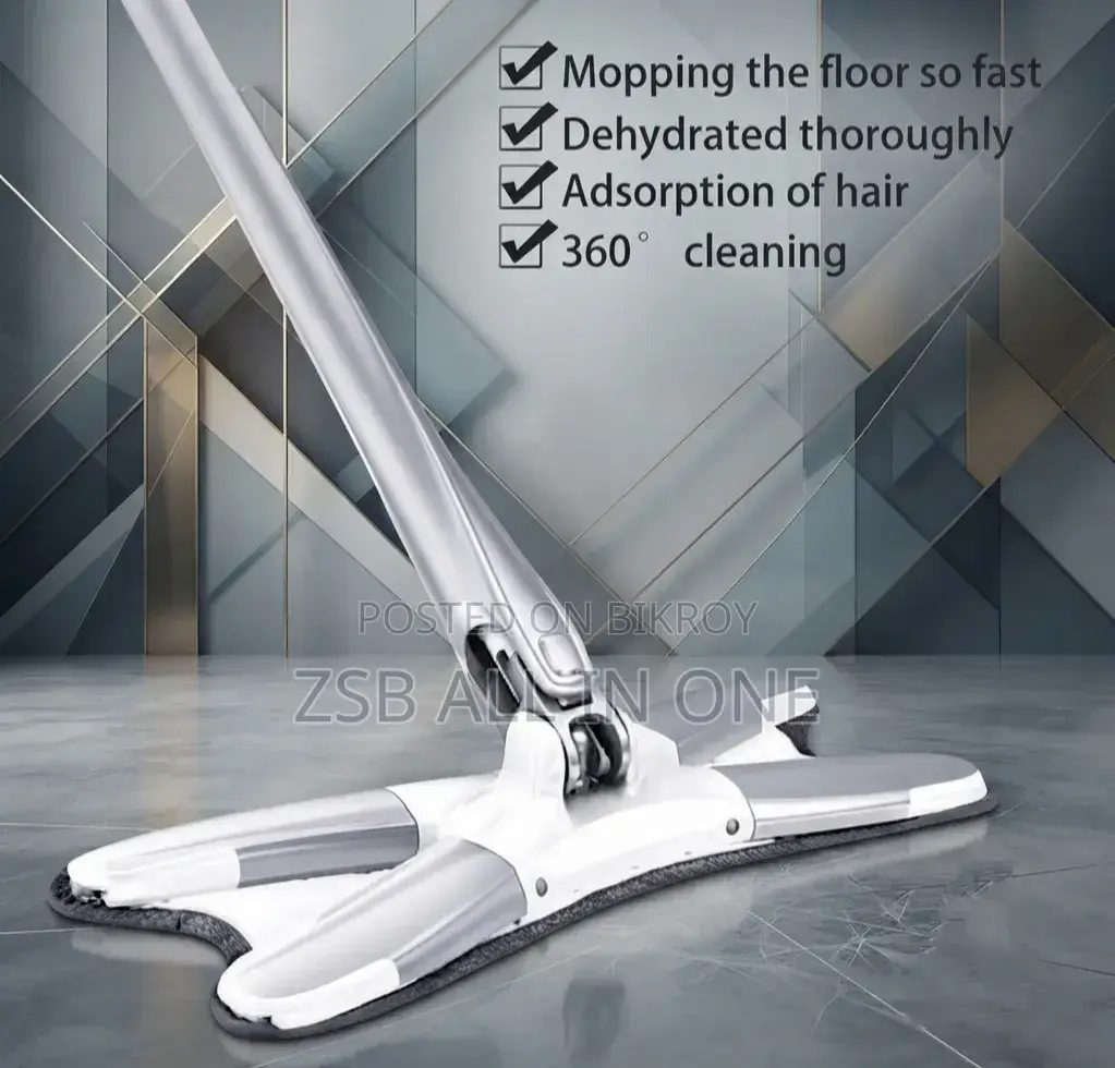 360 Degree X-Type Self Wringing Floor Cleaning Flat Mop