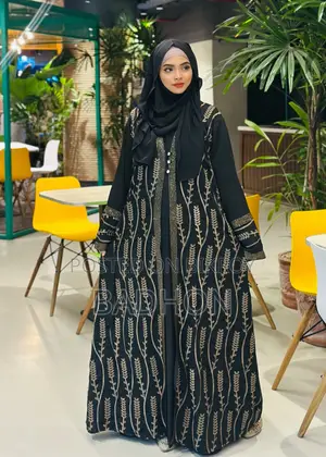 Original Dubai Fabric Koti Abaya Full Set