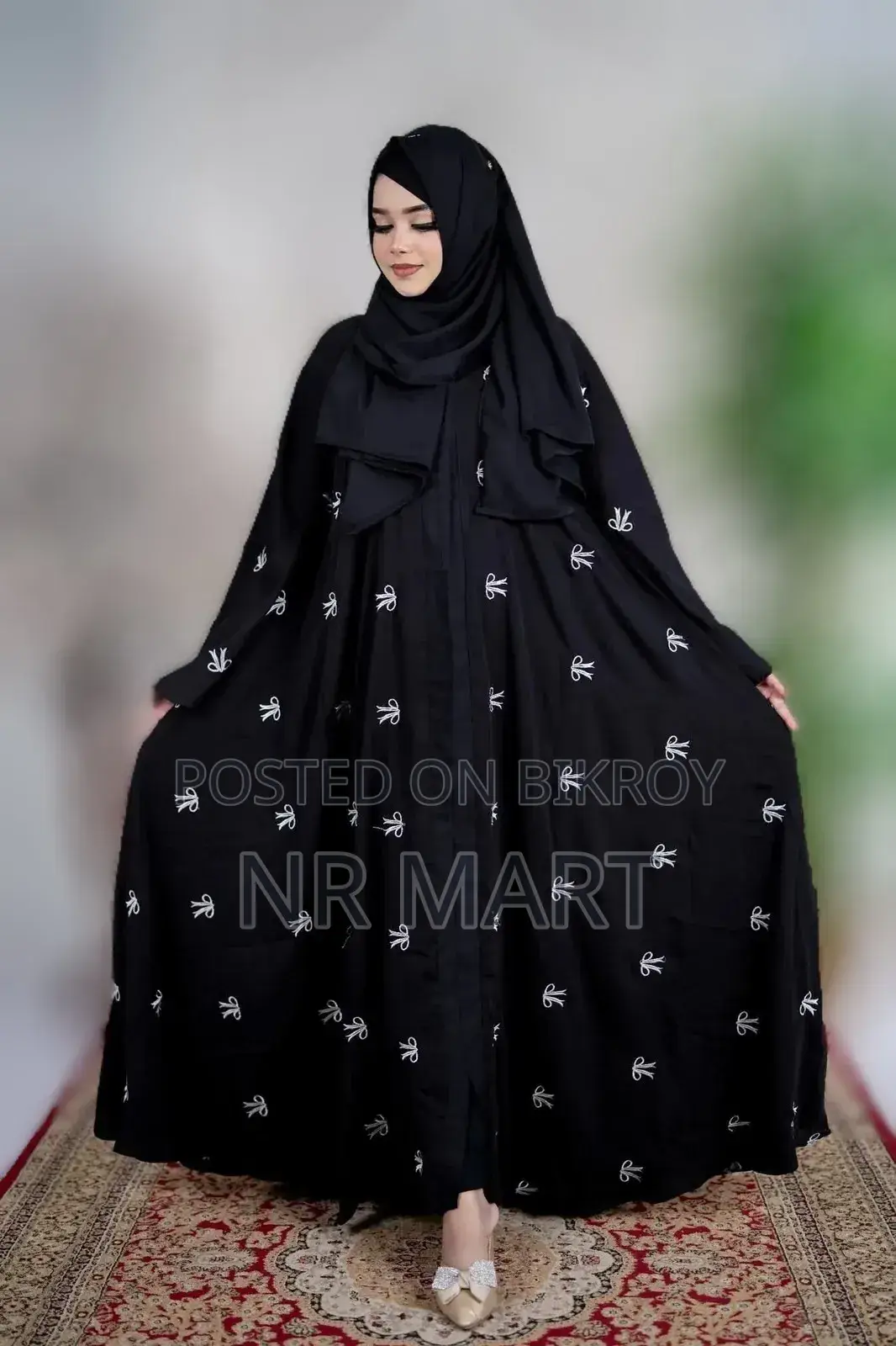 Embroidery Paki Burqa | Inner and Vest are separate. Includes Hijab