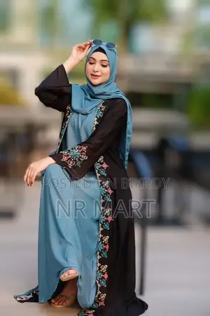 Nakshi Pata Embroidered Burqa | Full Set