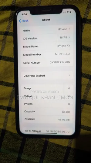 Apple iPhone XR 64 GB Black