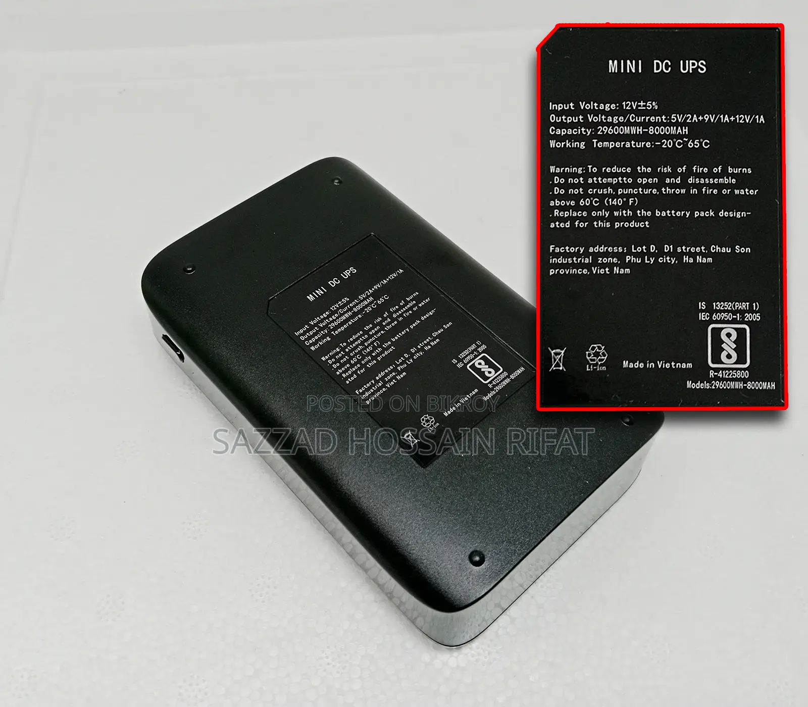 Mini IPS-UPS for Router ONU Internet Backup