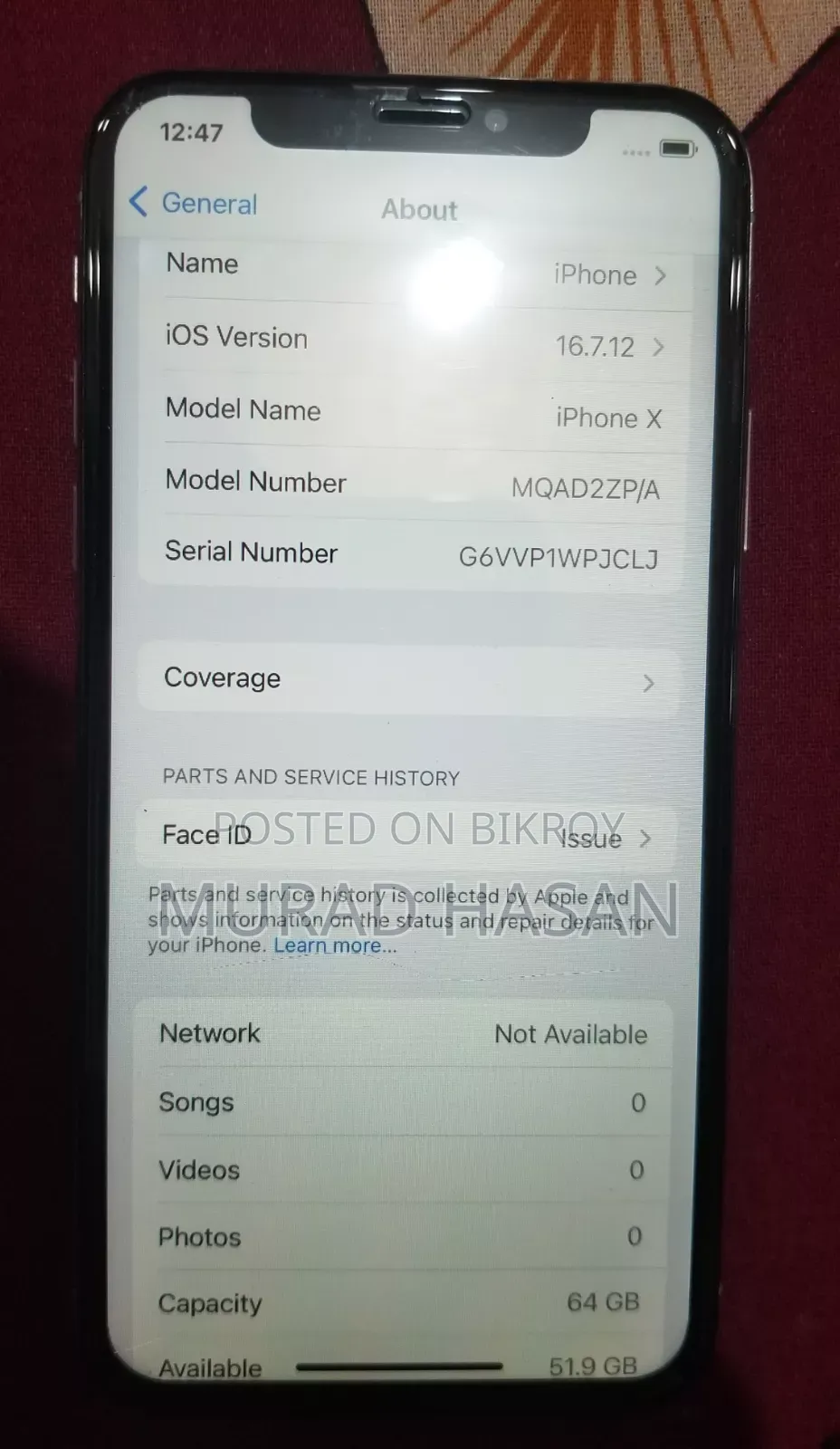 Apple iPhone X 64 GB White