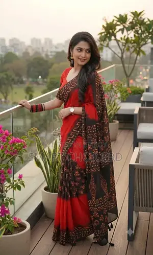 প্রিমিয়াম কোয়ালিটি সম্পূর্ণ বাটিক সিল্কের শাড়ি