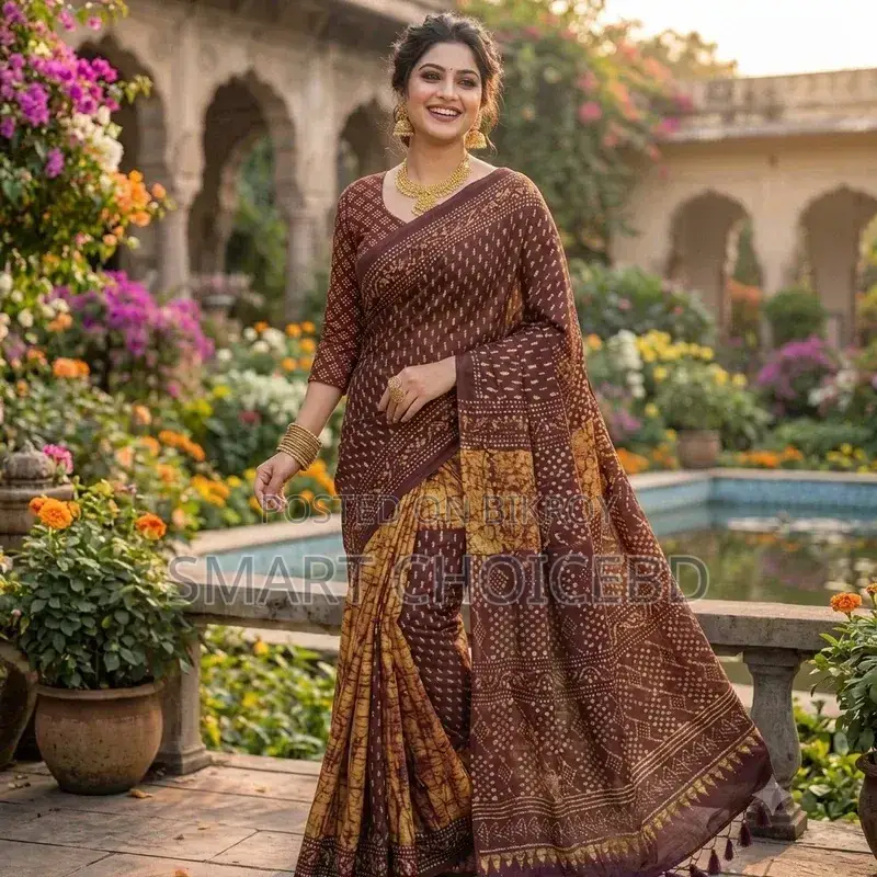 প্রিমিয়াম কোয়ালিটি সম্পূর্ণ বাটিক সিল্কের শাড়ি