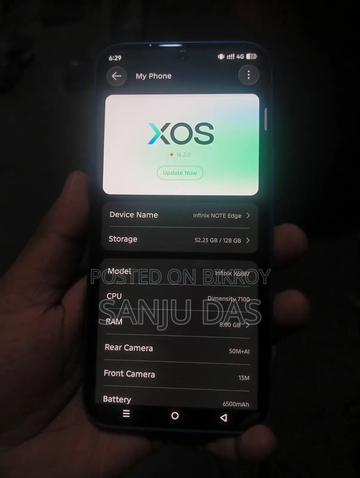 Infinix Note Edge 128 GB Blue