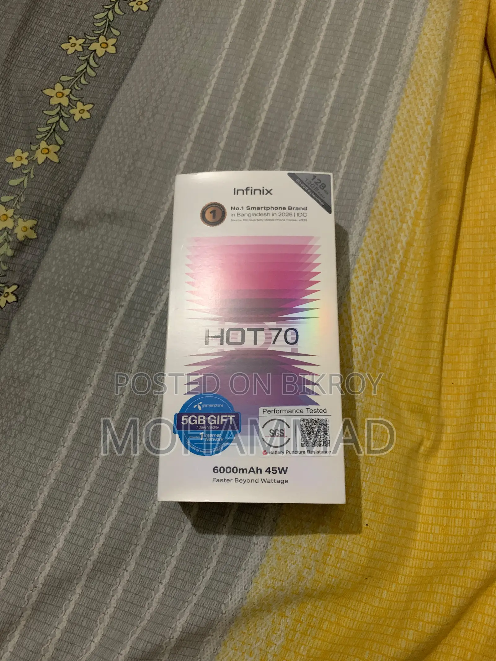 New Infinix Hot 70 256 GB Black
