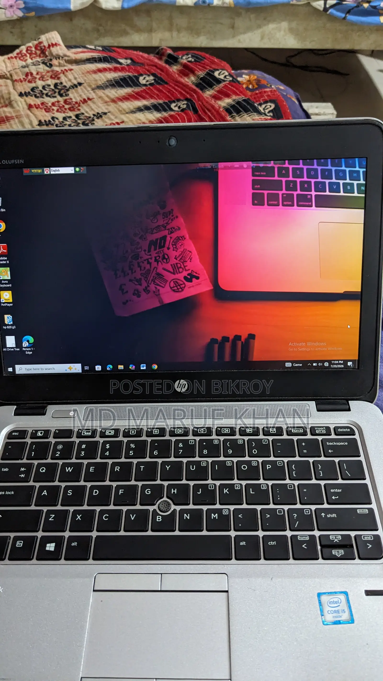 ল্যাপটপ HP EliteBook 820 G3 8GB Intel Core i5 SSD 256GB