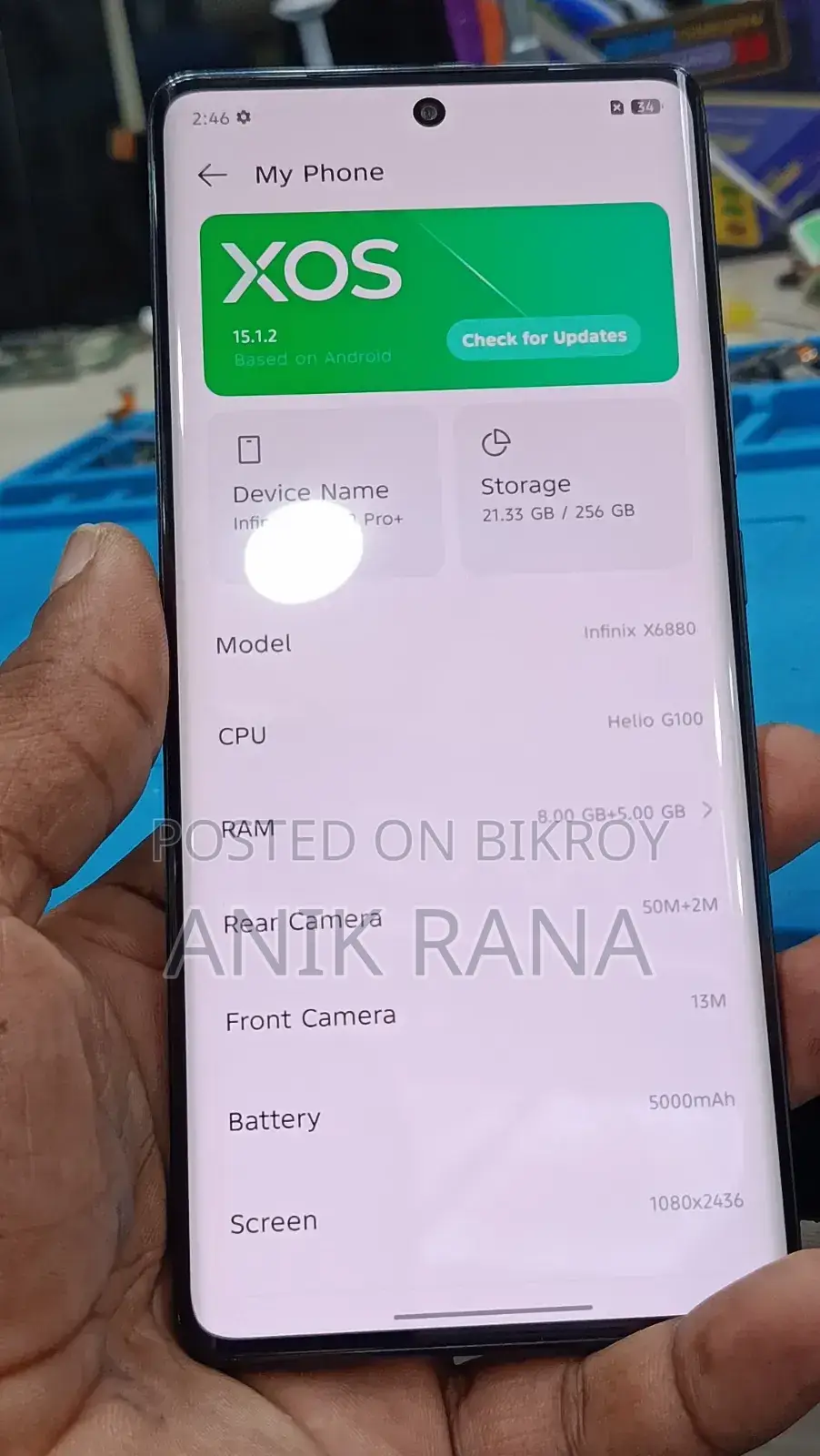 Infinix Hot 60 Pro+ 256 GB Blue