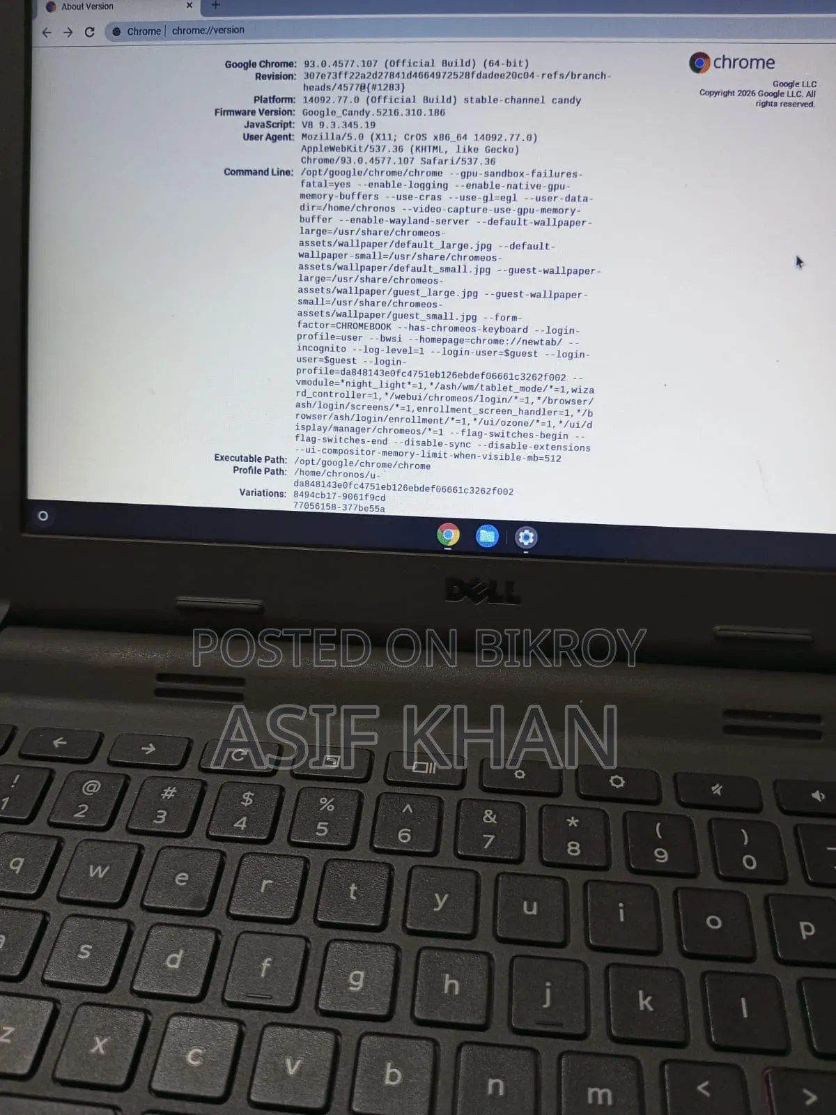 Laptop Dell Chromebook 3100 2GB eMMC 128GB
