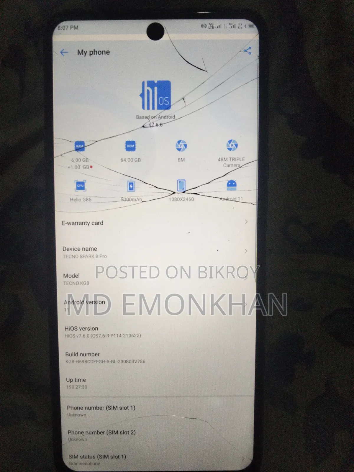 Tecno Spark 8 Pro 64 GB Blue